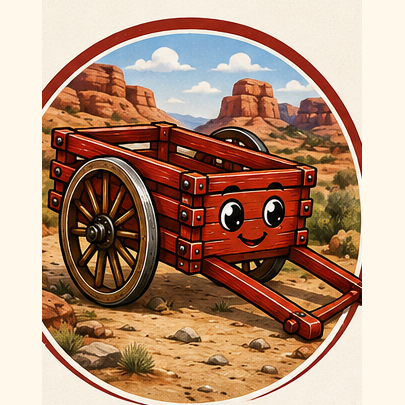 Tiny Trekker red handcart